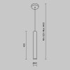  Lampa wisząca minimalistyczna aluminium złota nad stół do jadalni do salonu regulacja wysokości Pro Focus MAYTONI MOD161PL-01G1 